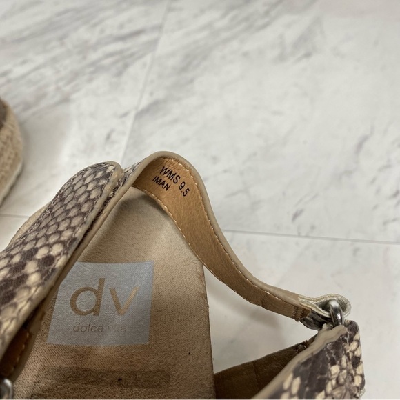 DV Dolce Vita Iman Espadrille Platform Snakeskin Sandal 9 1/2 - Picture 11 of 14
